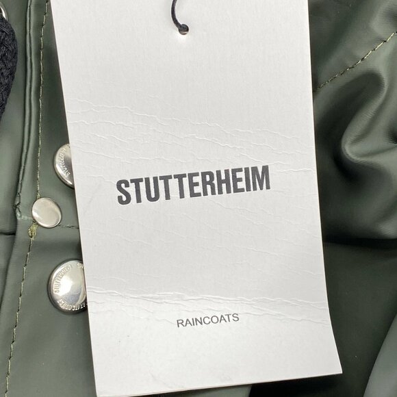 Stutterheim Unisex Stockholm Lightweight Rain Coat Size XXL Green - Picture 8 of 13